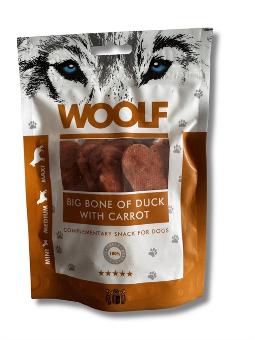 Woolf Big Bone of Duck with Carrot, 100 gr.